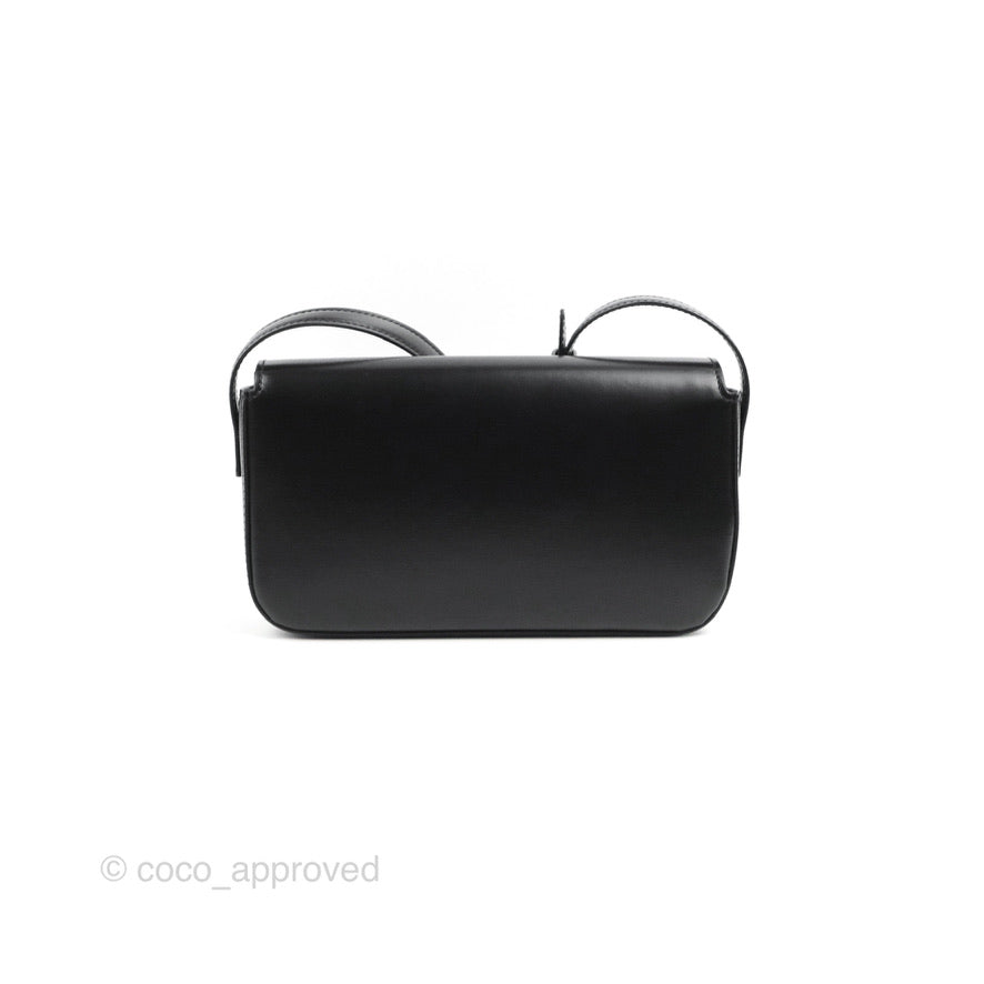 Celine Triomphe Shoulder Bag Black Calfskin