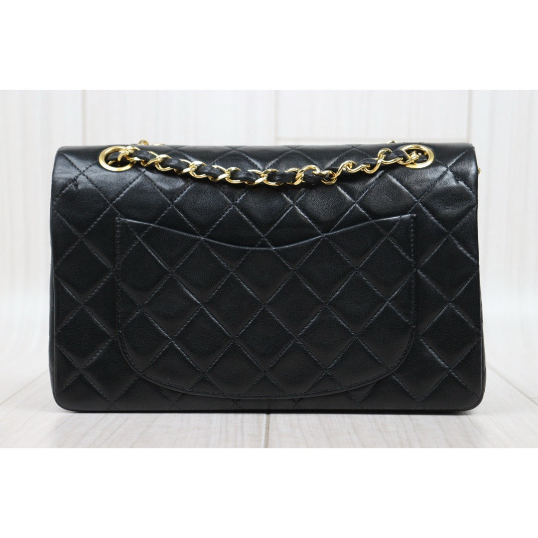 Very Good ( Rank A)｜ CHANEL Lamb Skin Matrasse Double Flap 23 Shoulder Bag Black Made In 1989-1991 Year｜25051321
