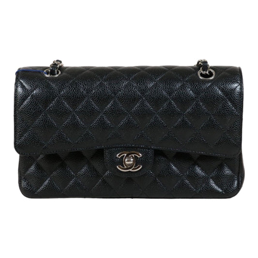 Rank SA｜ CHANEL Caviar Skin Matrasse Double Flap 25 Shoulder Bag Black Made In 2018 Year  ｜S24050601