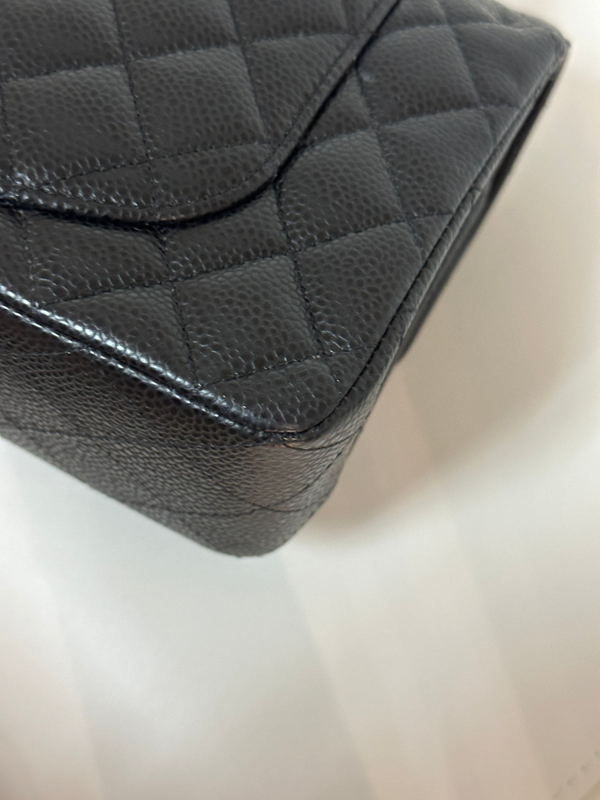 Chanel Small Classic Quilted Caviar Double Flap Bag Black