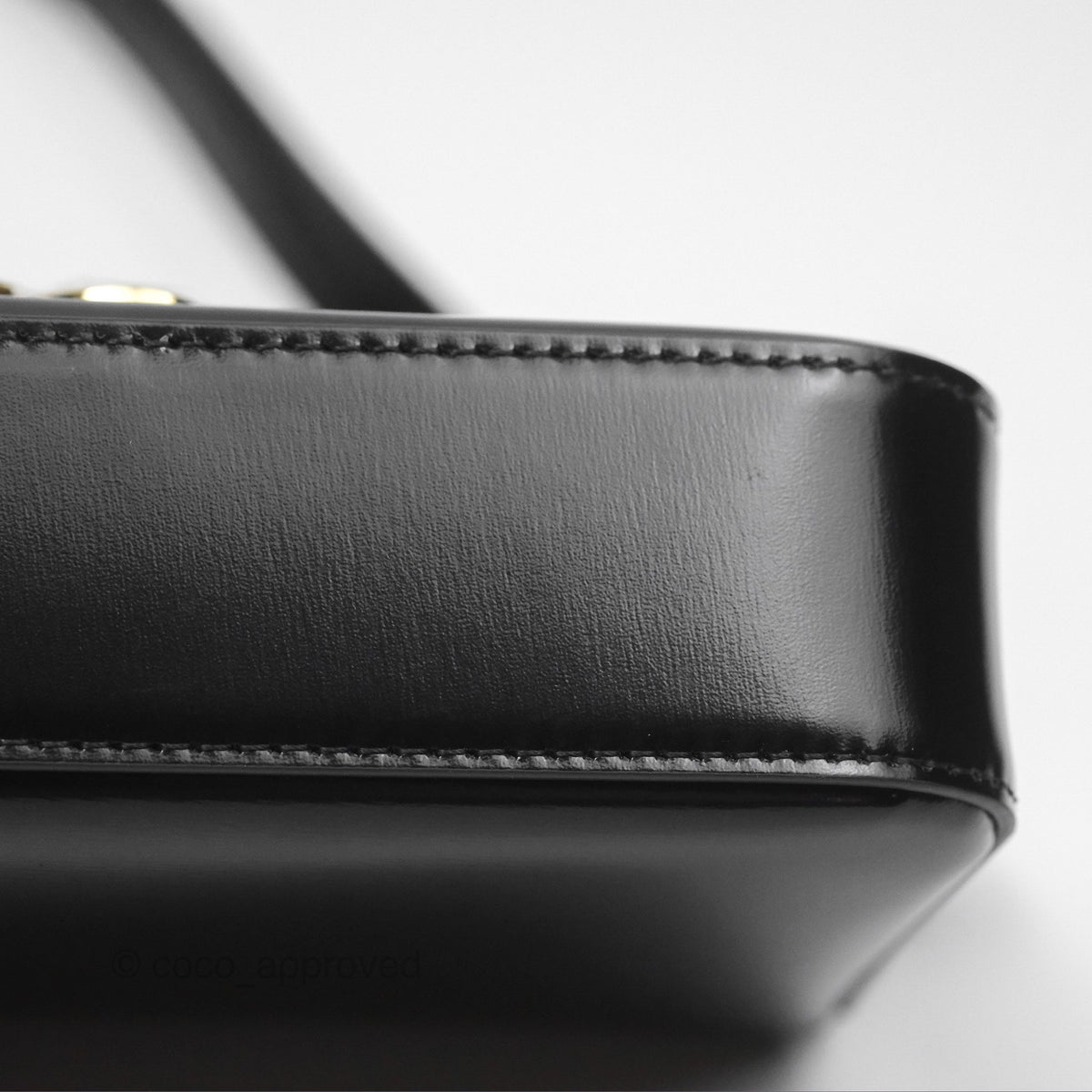 Celine Triomphe Shoulder Bag Black Calfskin