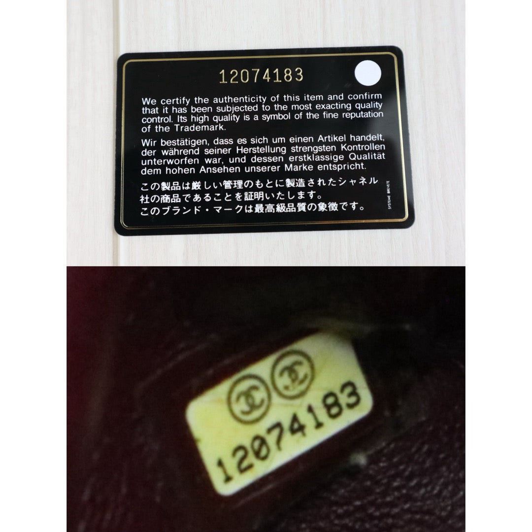 Fair ( Rank B) ｜ CHANEL Calf Leather Flap  Shoulder Bag Dark Blue Made In 2008～2009Year ｜J25060508