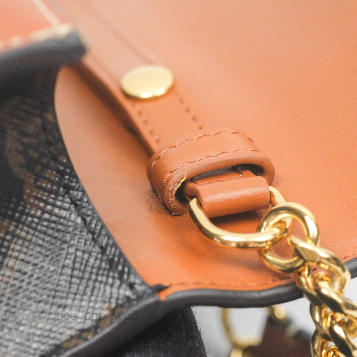 Celine Triomphe Wallet On Chain Canvas Tan Calfskin