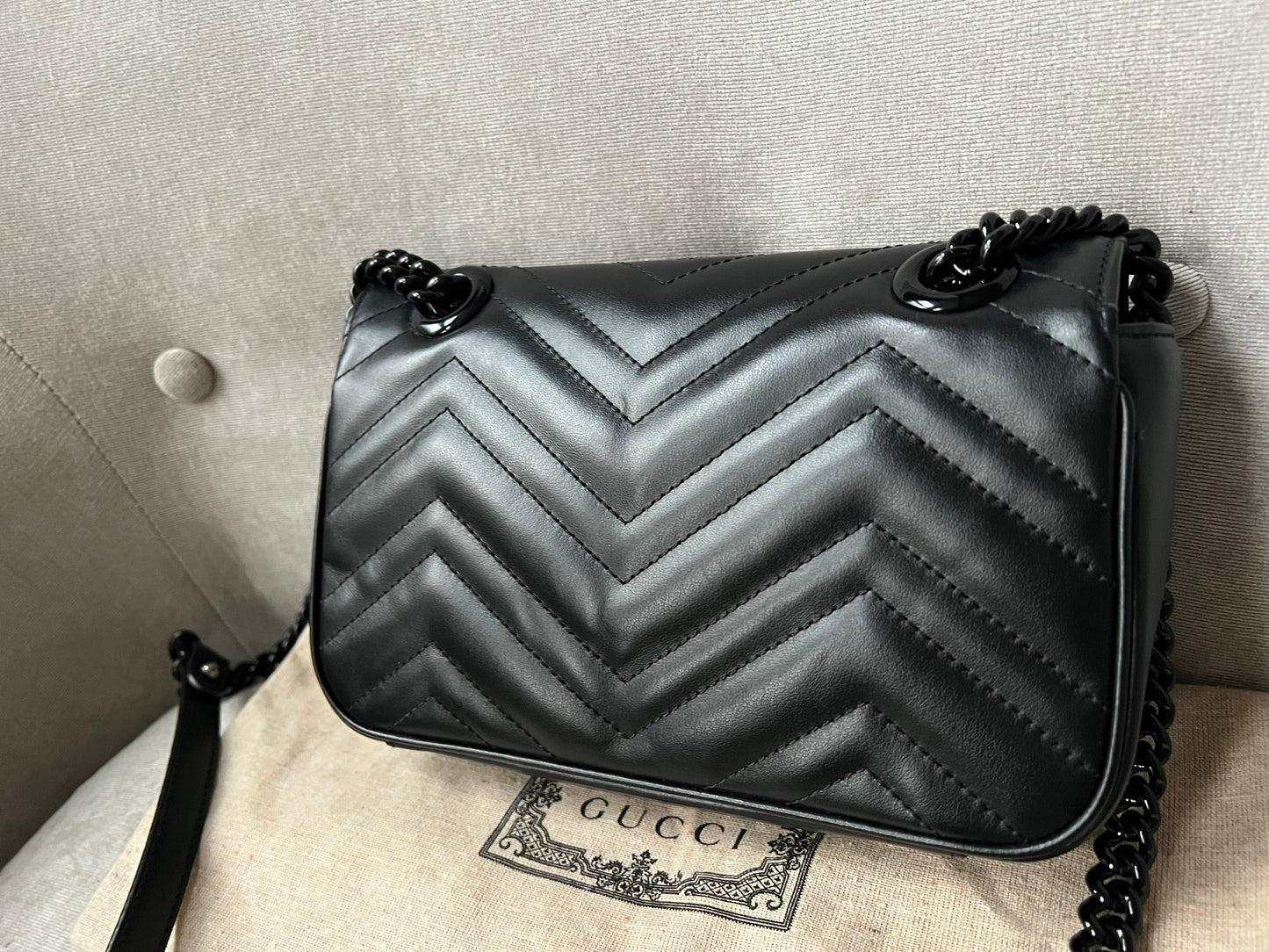 Gucci GG Black Marmont Mini Shoulder Bag