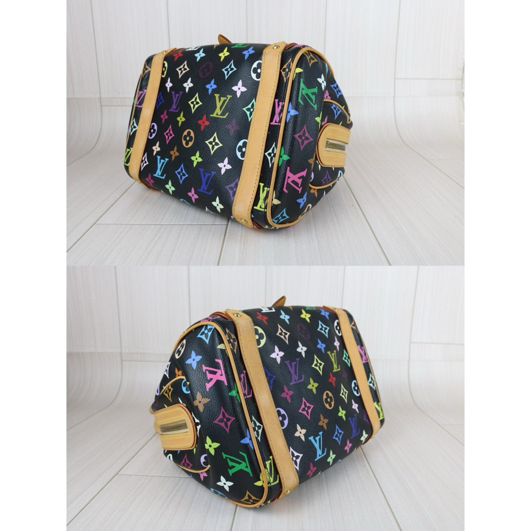 Good ( Rank AB) ｜  LV Takashi Murakam Multi Monogram Bowling Bag Hand Bag Black｜S25051902
