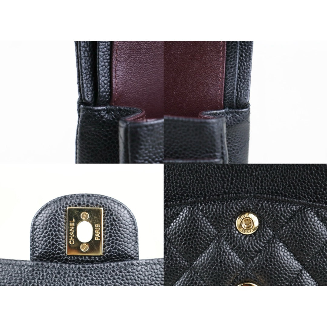 Excellent（Rank SA）｜CHANEL Caviar Skin Matrasse Double Flap 23 Shoulder Bag Black Made In 2019-2020 Year｜S25032102