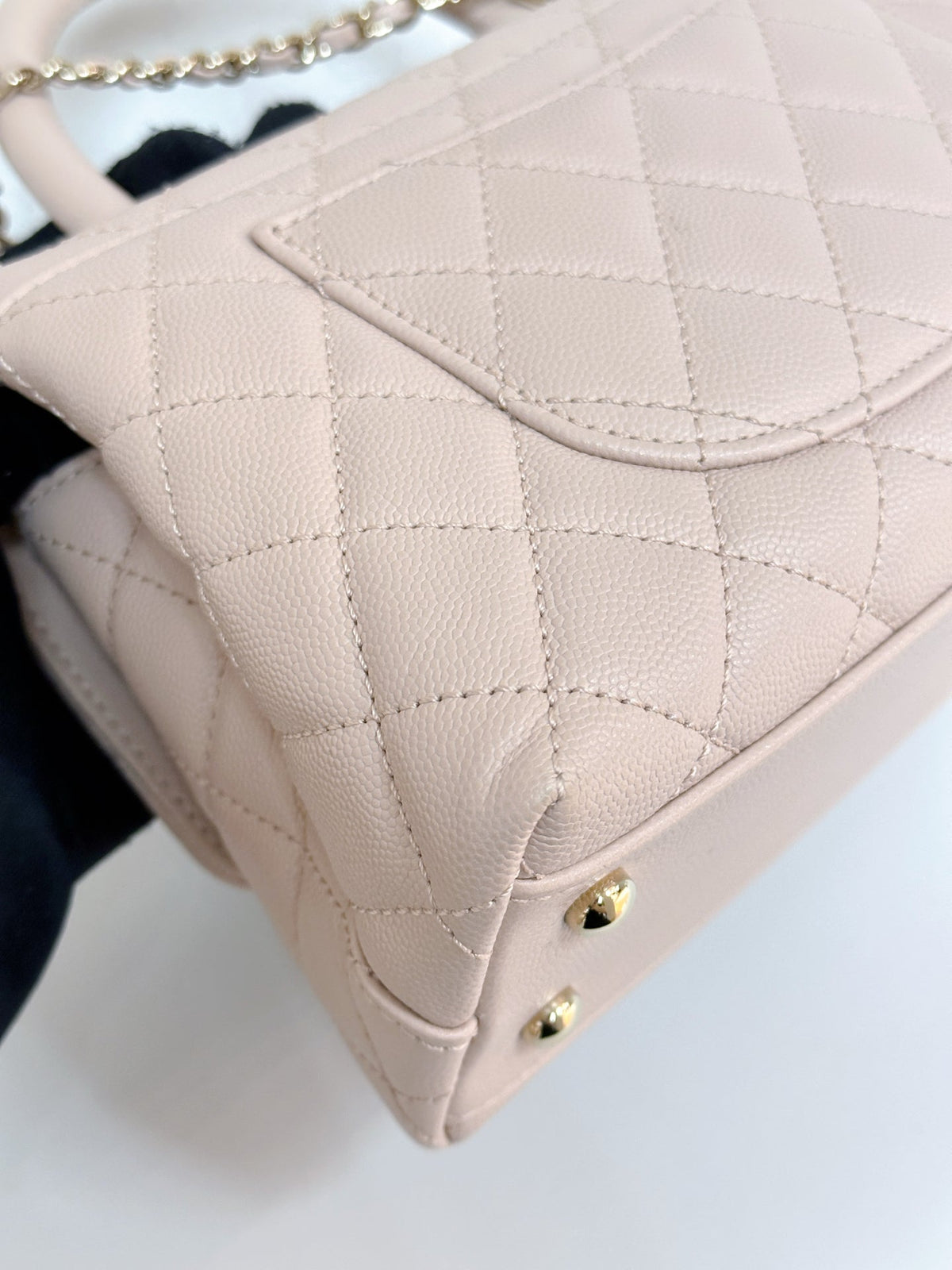 Chanel Small Caviar Coco Handle Light Pink LGHW 21A
