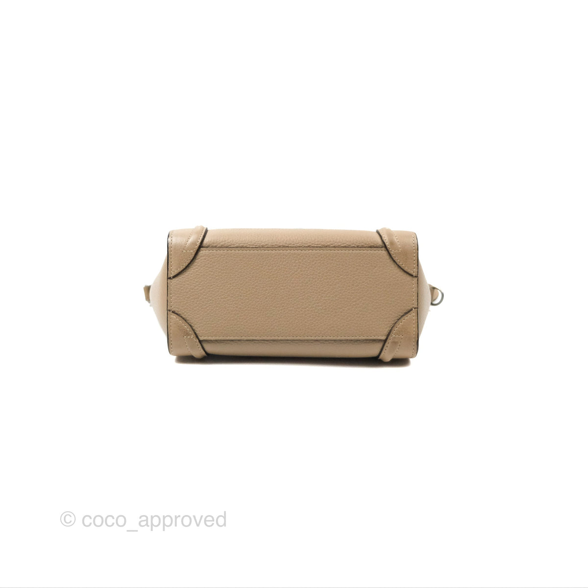 Celine Nano Luggage Bag Dune Drummed Calfskin