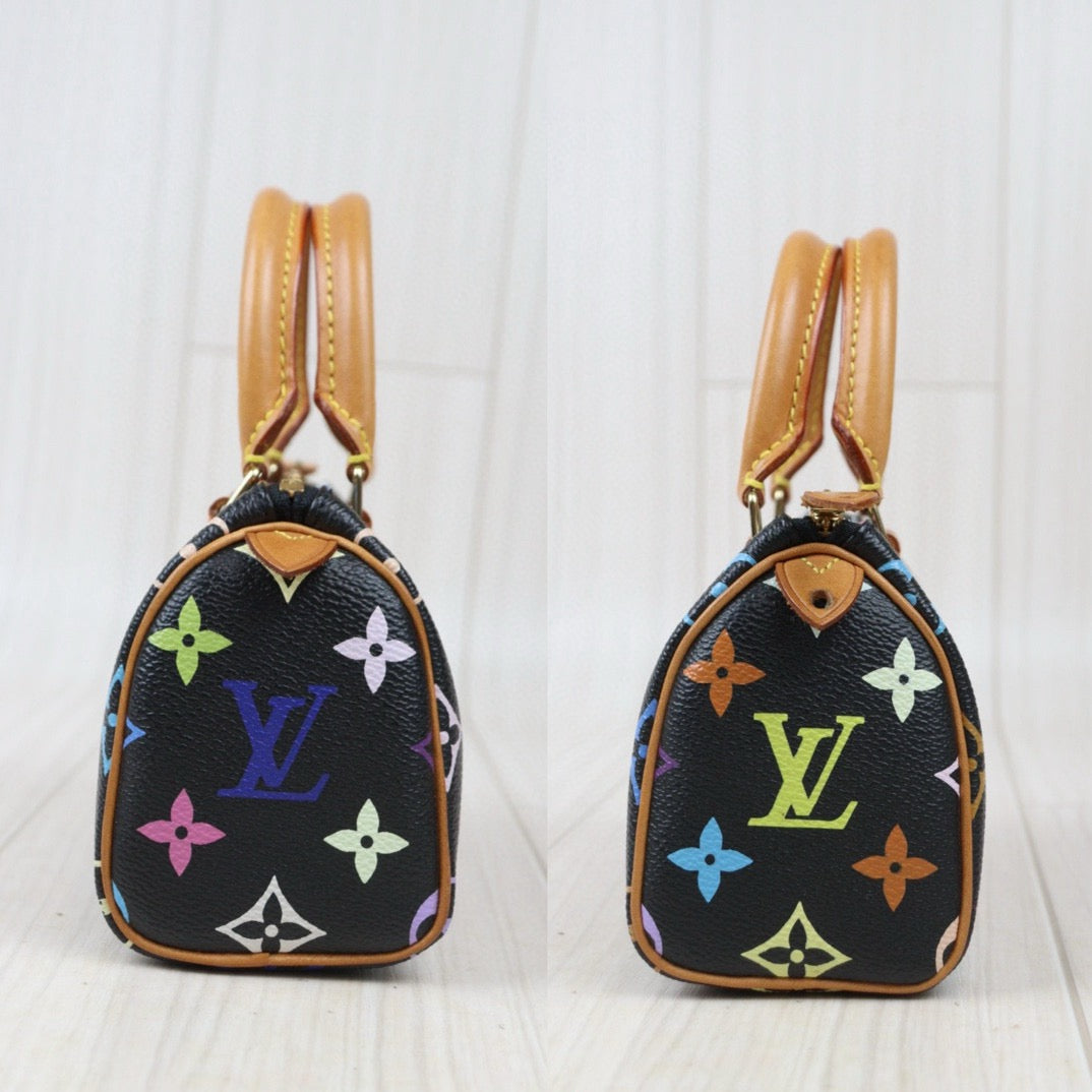 Very Good ( Rank A)｜ LV Monogram Multicolor Mini Speedy Handbag With Shoulder Strap ｜S24070801