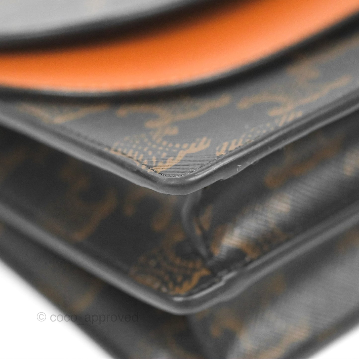 Celine Wallet On Strap Triomphe Canvas Tan Lambskin