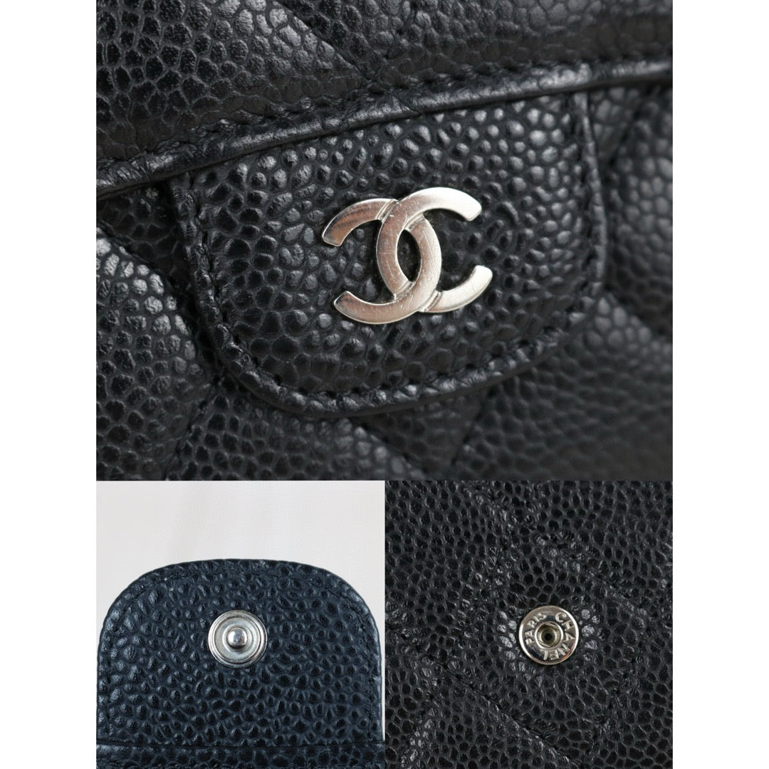 Very Good ( Rank A)｜CHANEL Caviar Skin Black Long Wallet Made In 2014 - 2015 Year｜X25050604