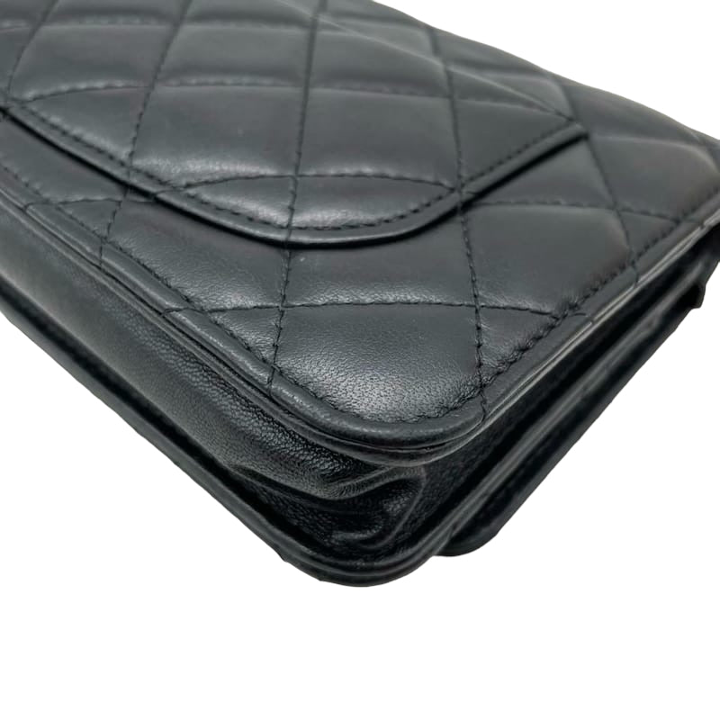 WOC Wallet on Chain Lambskin Black GHW