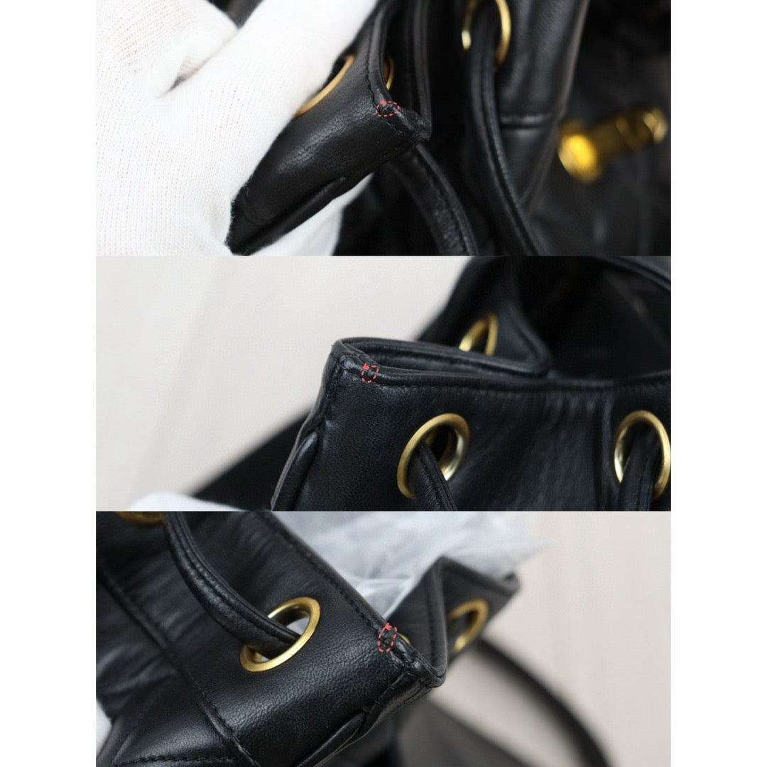 Good ( Rank AB)｜CHANEL  Lamb Skin Duma Backpack  Black Made in 1991-1994Year｜Y25022710