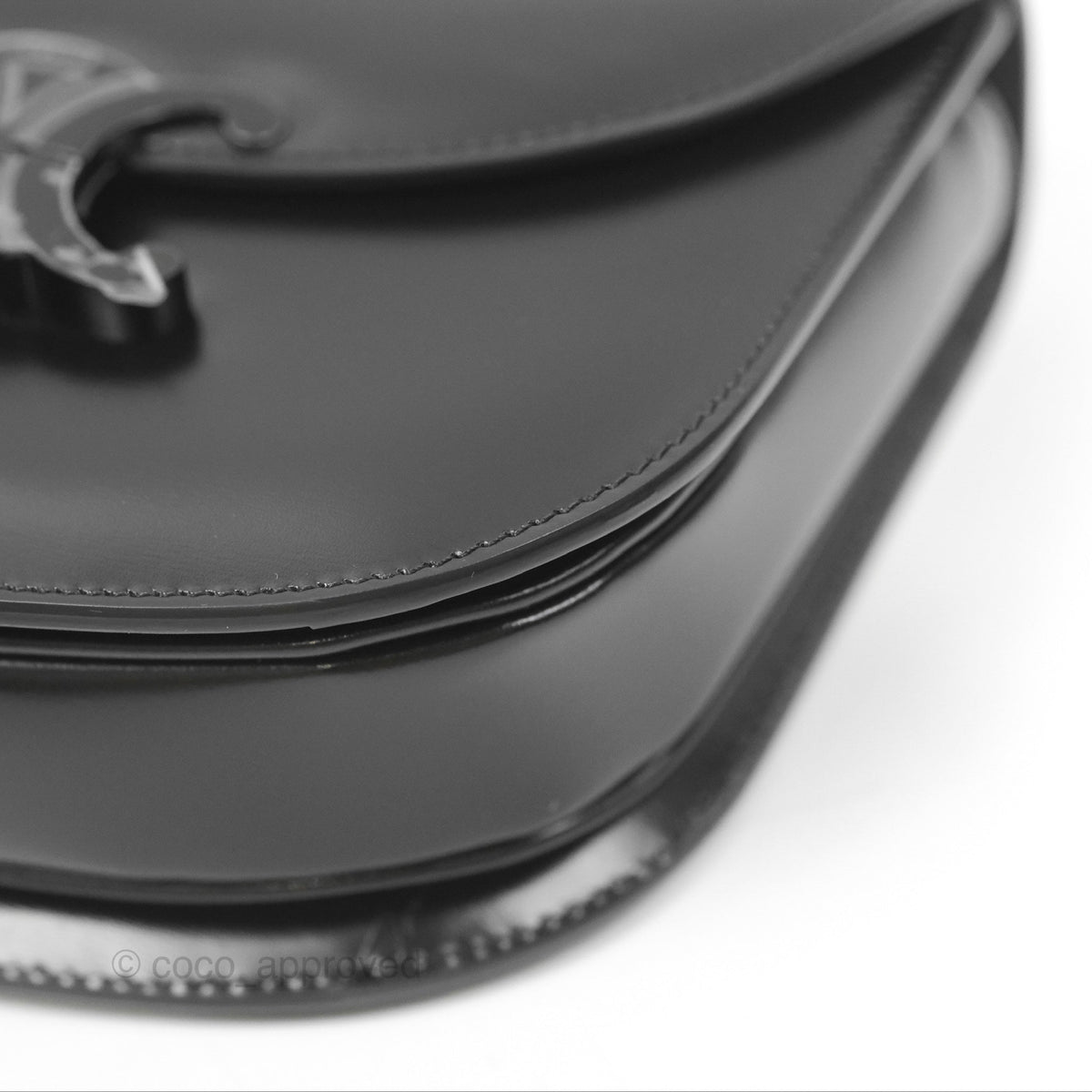 Celine Chain Besace Clea Shiny Calfskin So Black
