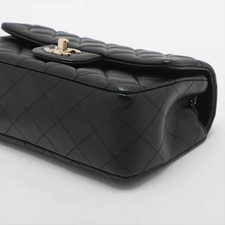 Chanel Mini Classic Flap 20 Quilted Lambskin Black Gold Hardware