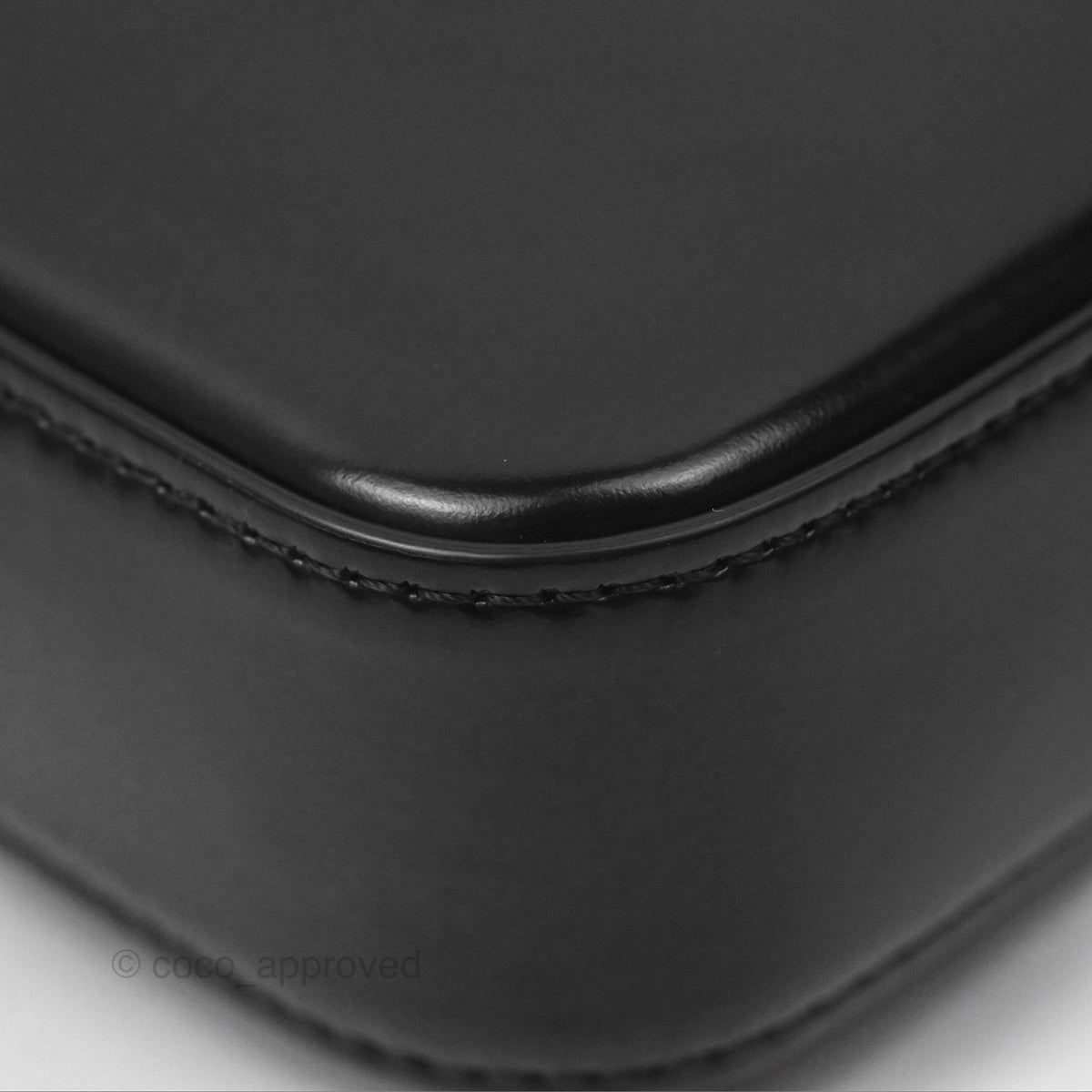 Celine Triomphe Shoulder Bag Black Calfskin