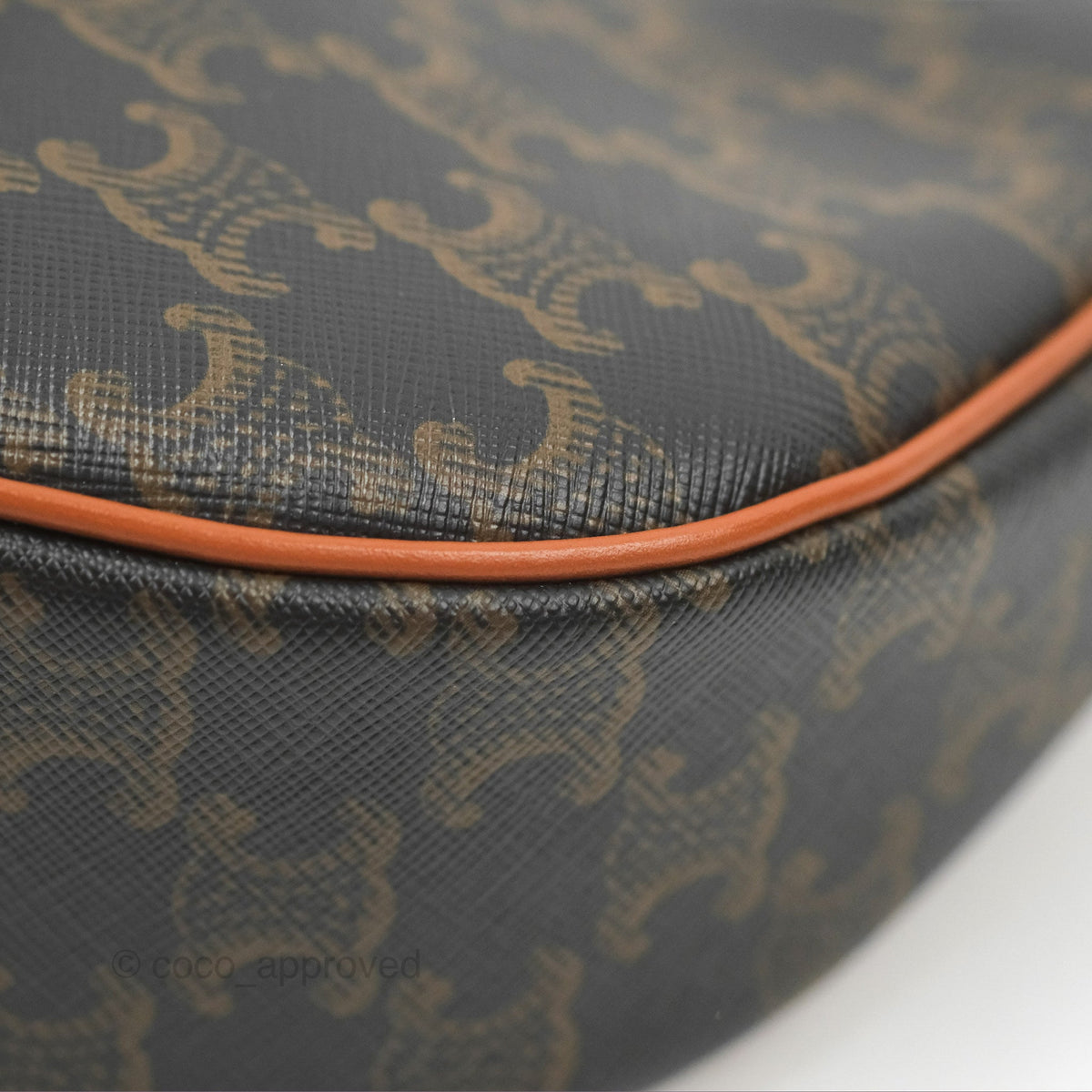 Celine Medium Ava Triomphe Bag Triomphe Canvas Tan Calfskin