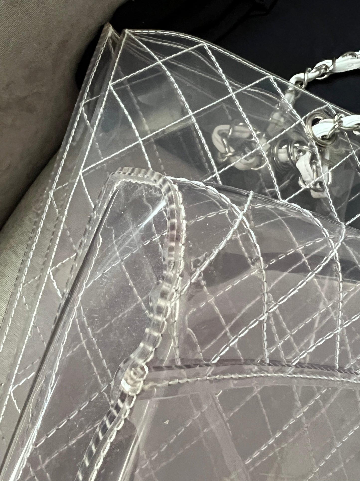 Chanel Quilted Large See Through CC Tote