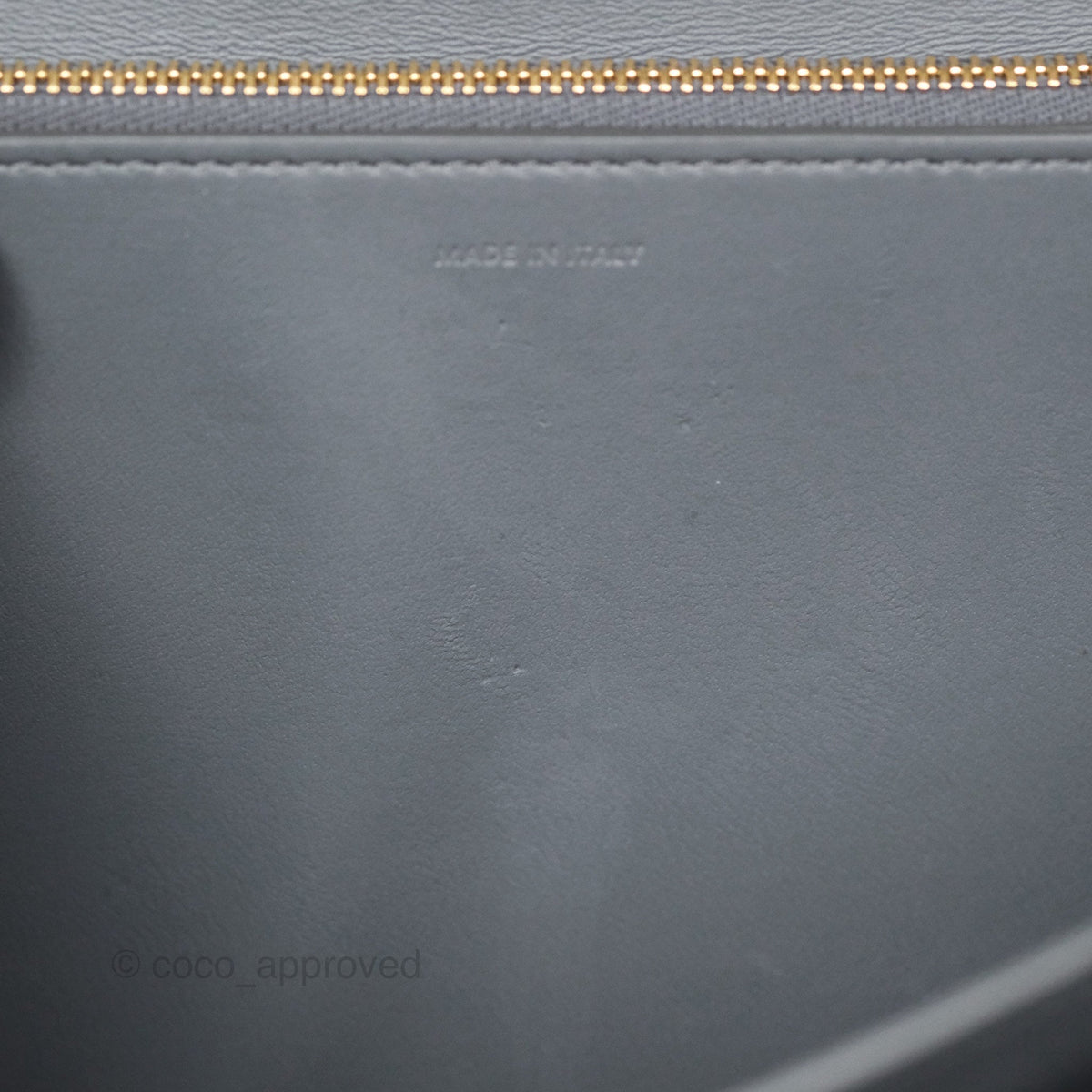 Celine Medium Classic Box Flap Grey Liege Calfskin