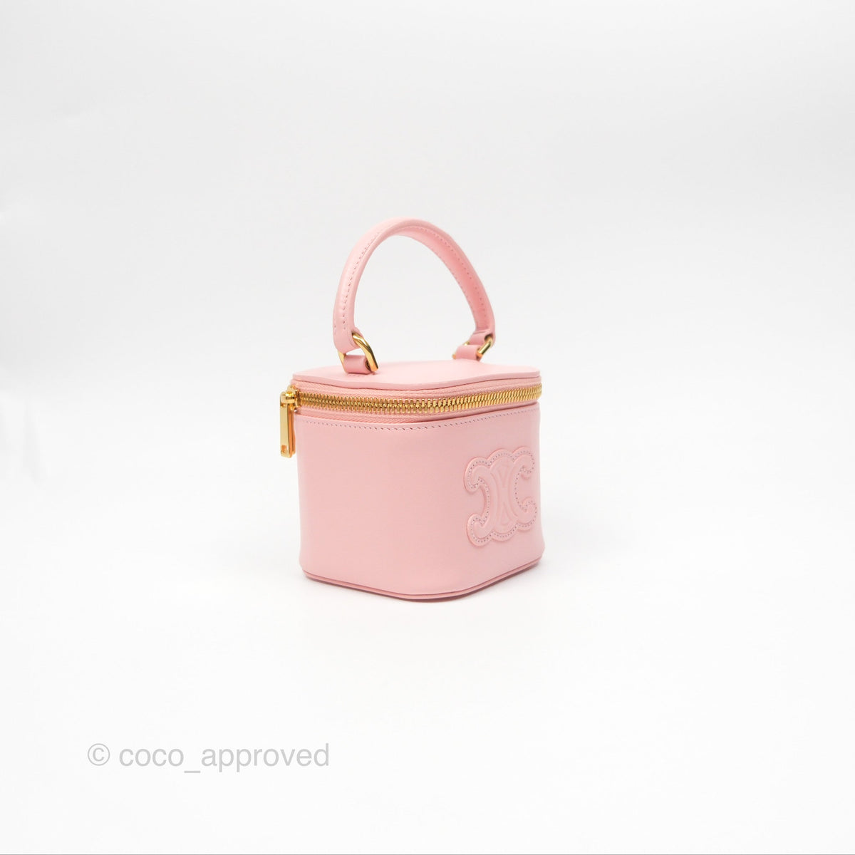 Celine Mini Vanity Case Cuir Triomphe Smooth Calfskin Light Pink