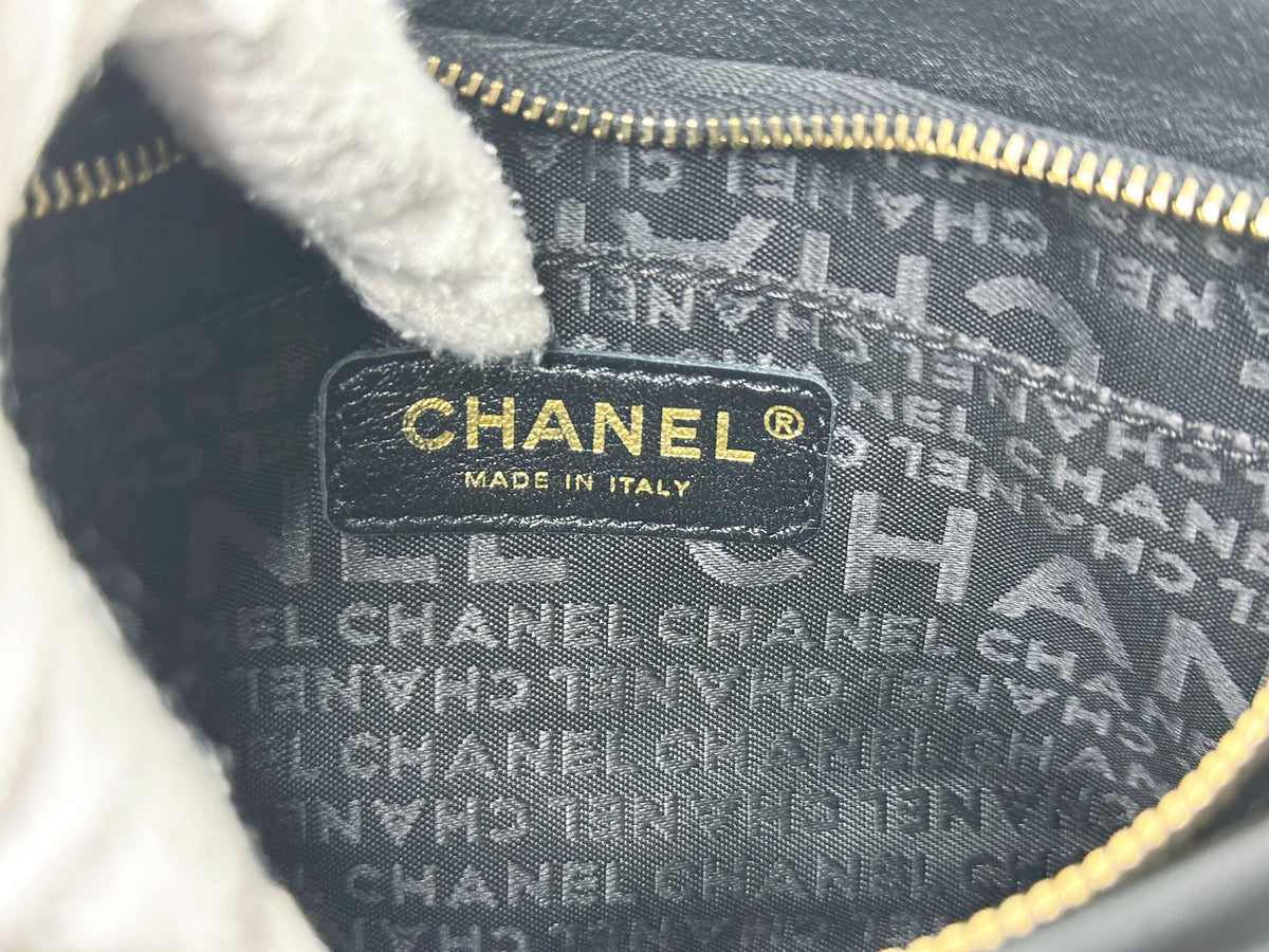 CHANEL VINTAGE WOVEN CLUTCH BAG EVENING 24K GHW 2006 24K GHW 1005 holo card