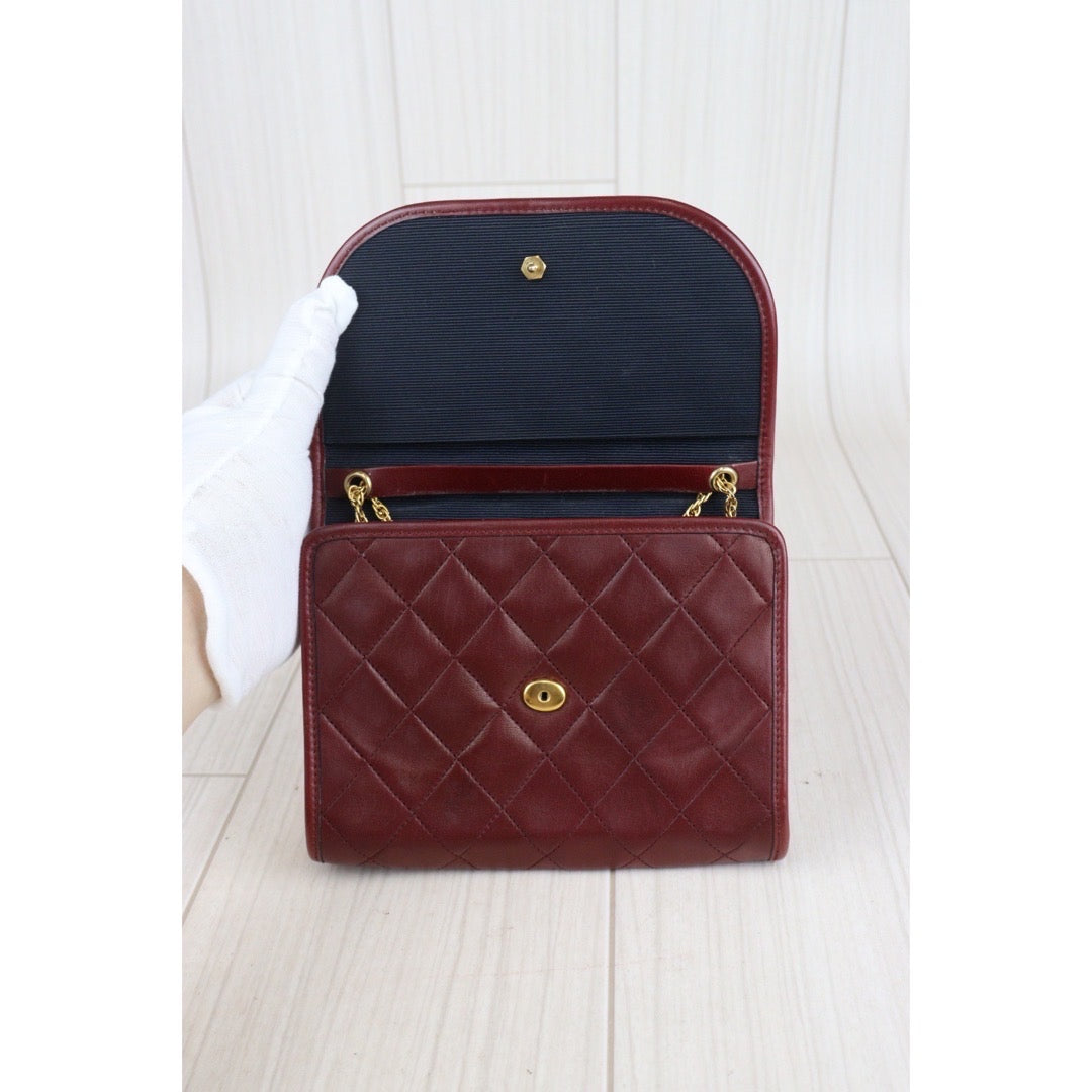 Rank AB ｜ CHANEL Mini Coco Mark Matrasse Lambskin Chain Shoulder Bag ｜V23080608