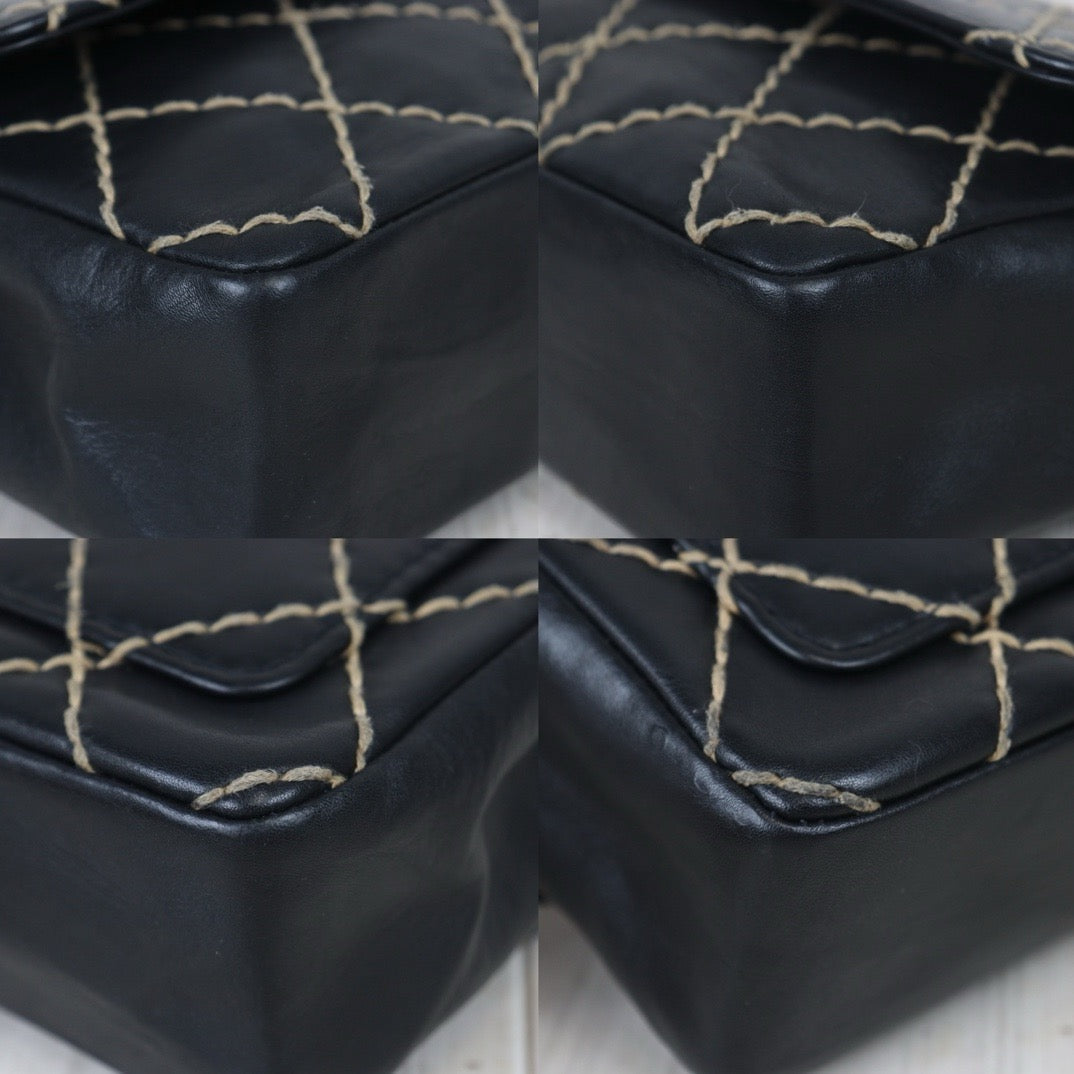 Good ( Rank AB)｜ CHANEL World Stitch Lamb Skin Chain Shoulder Bag  Made In 2000～2002Year｜24092618