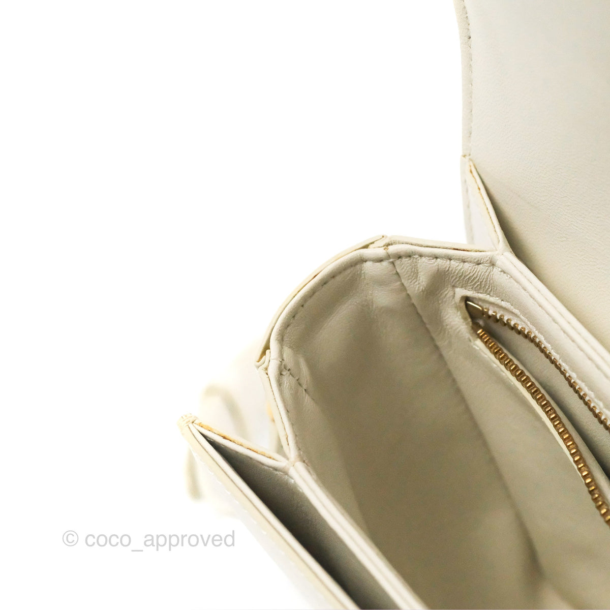 Celine Teen Triomphe Bag Shiny Calfskin White