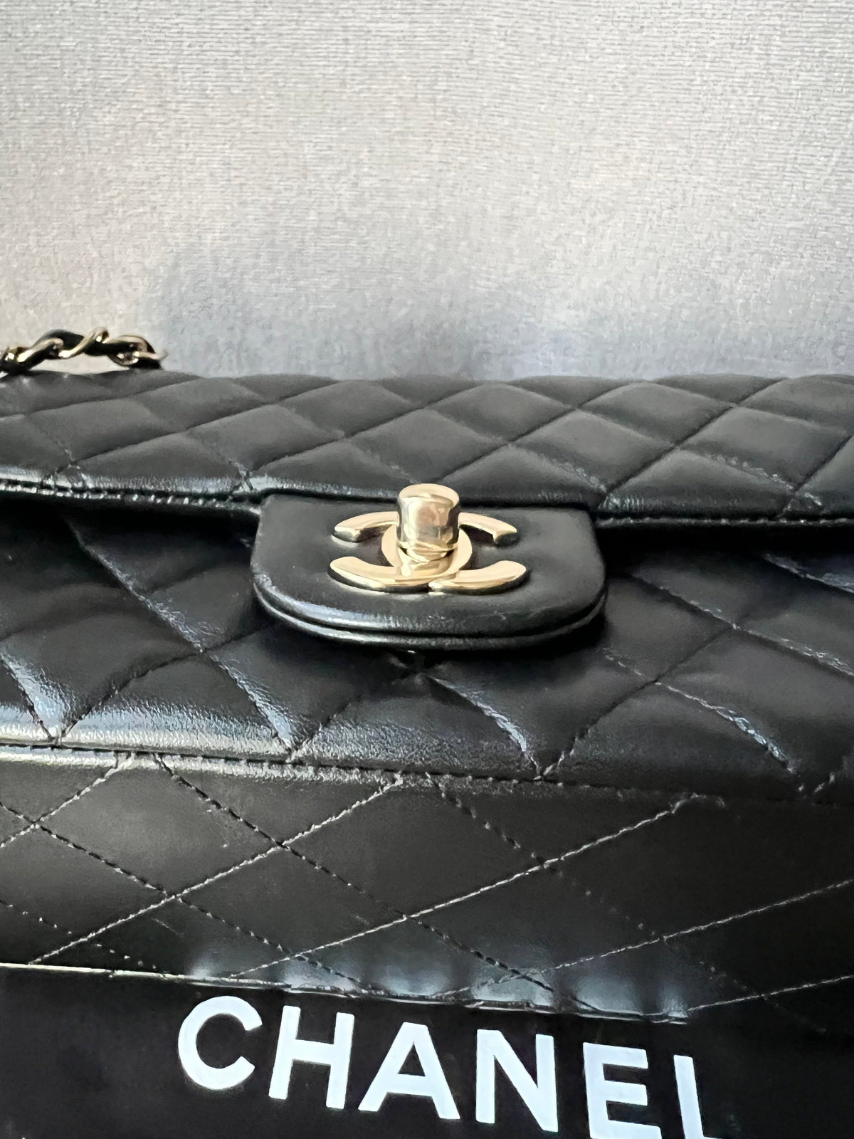 Chanel Mini Rectangular Classic Flap in Black Lambskin