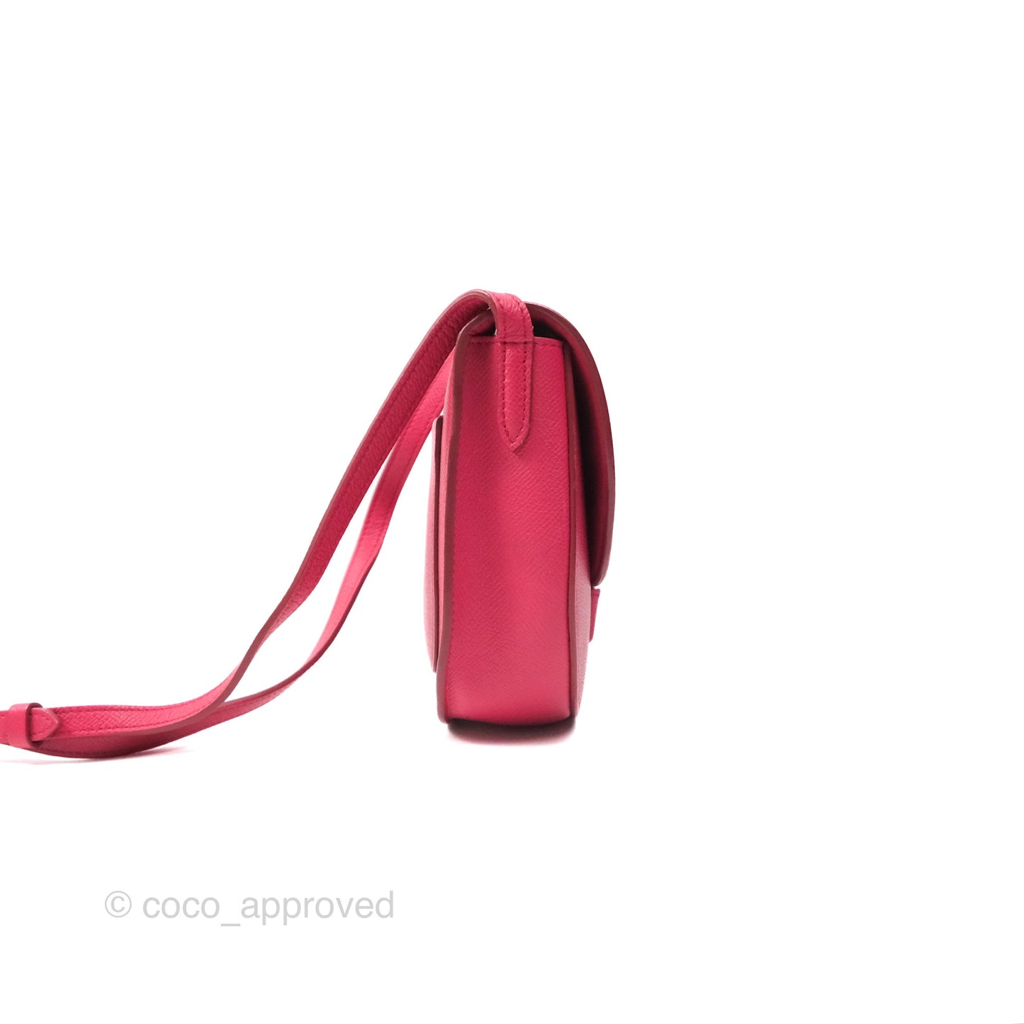 Celine Small Trotteur Crossbody Bag Grained Calfskin Dark Pink