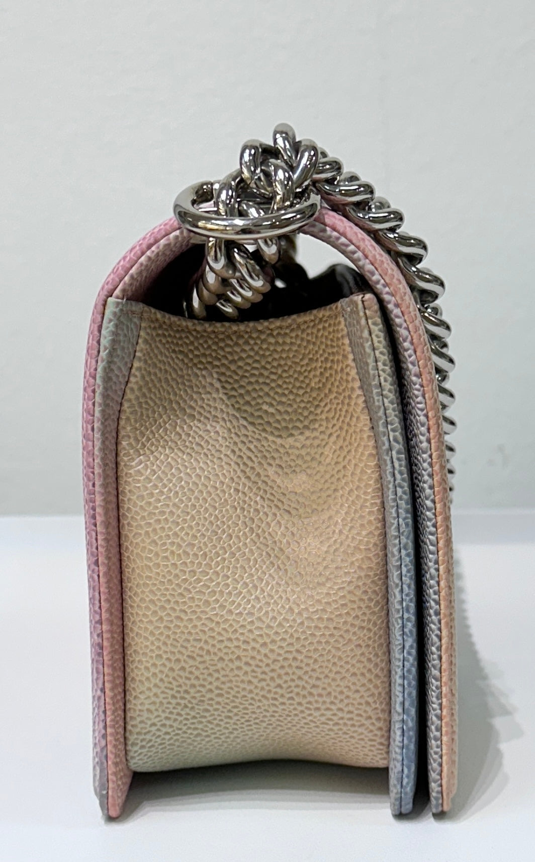 Chanel Rainbow Qulited Caviar Boy Bag Medium