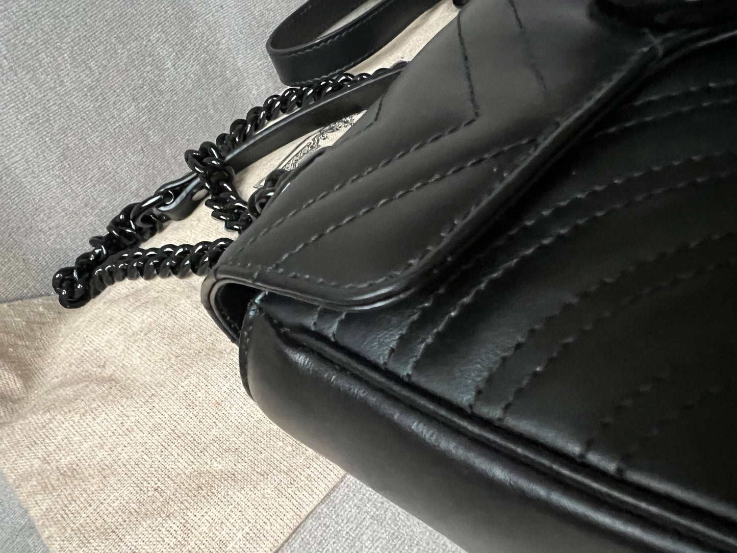 Gucci GG Black Marmont Mini Shoulder Bag