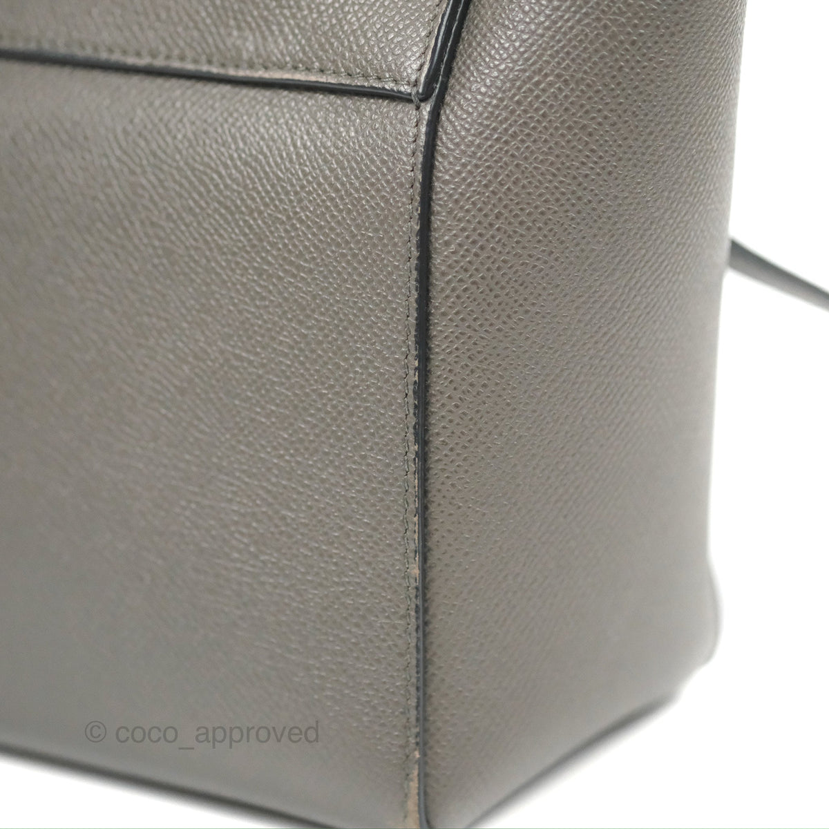 Celine Nano Belt Bag Grey Grained Calfskin Gold Hardware