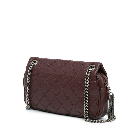 Red Chanel Paris Edinburgh Medium Calfskin Coco Sporran Flap Crossbody Bag