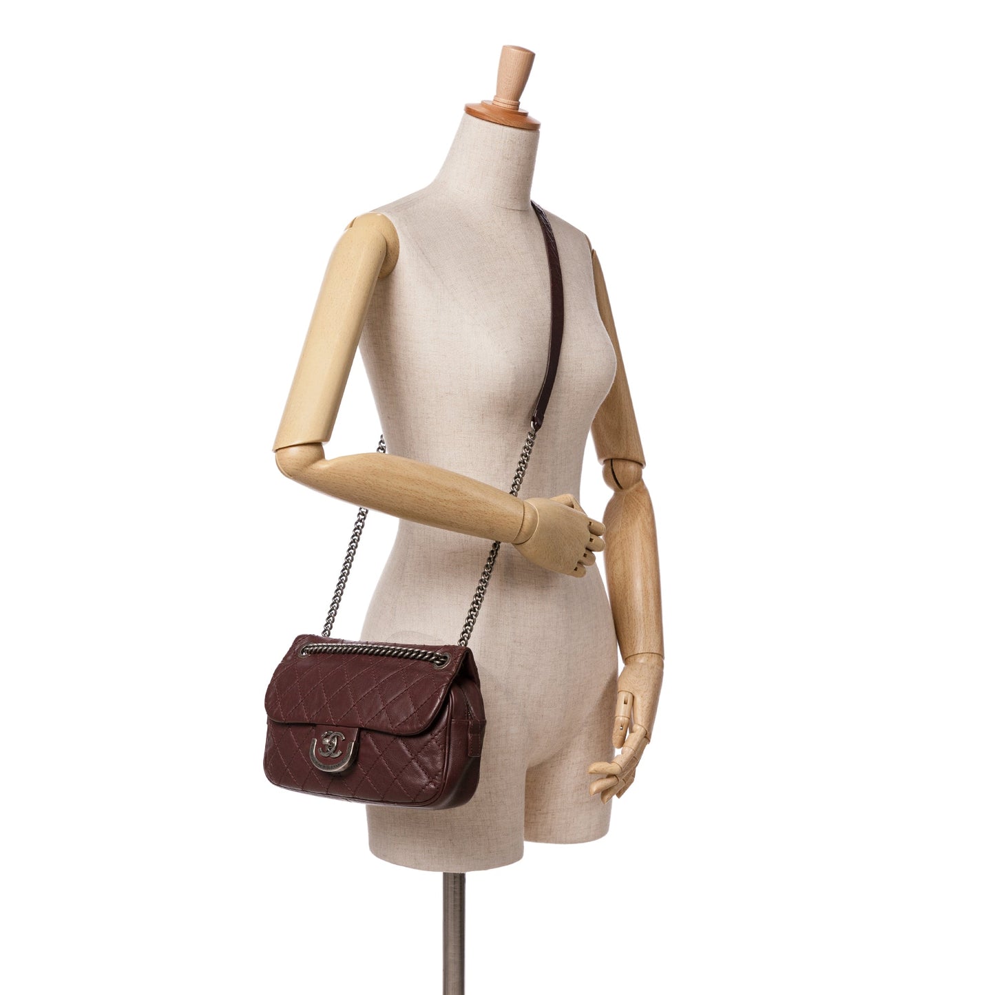 Red Chanel Paris Edinburgh Medium Calfskin Coco Sporran Flap Crossbody Bag