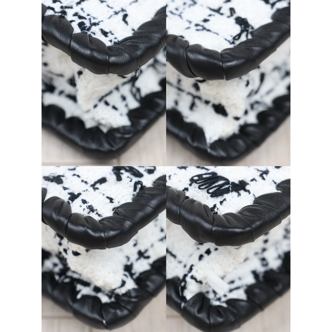 Very Good ( Rank A)｜ CHANEL Matrasse 19 Black White Splicing Color Shoulder Bag IC Chips Model｜P25051608