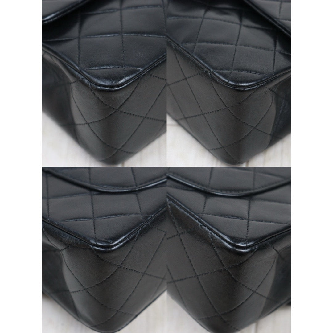Very Good ( Rank A)｜ CHANEL Lamb Skin Matrasse Double Flap 23 Shoulder Bag Black Made In 1989-1991 Year｜25051321