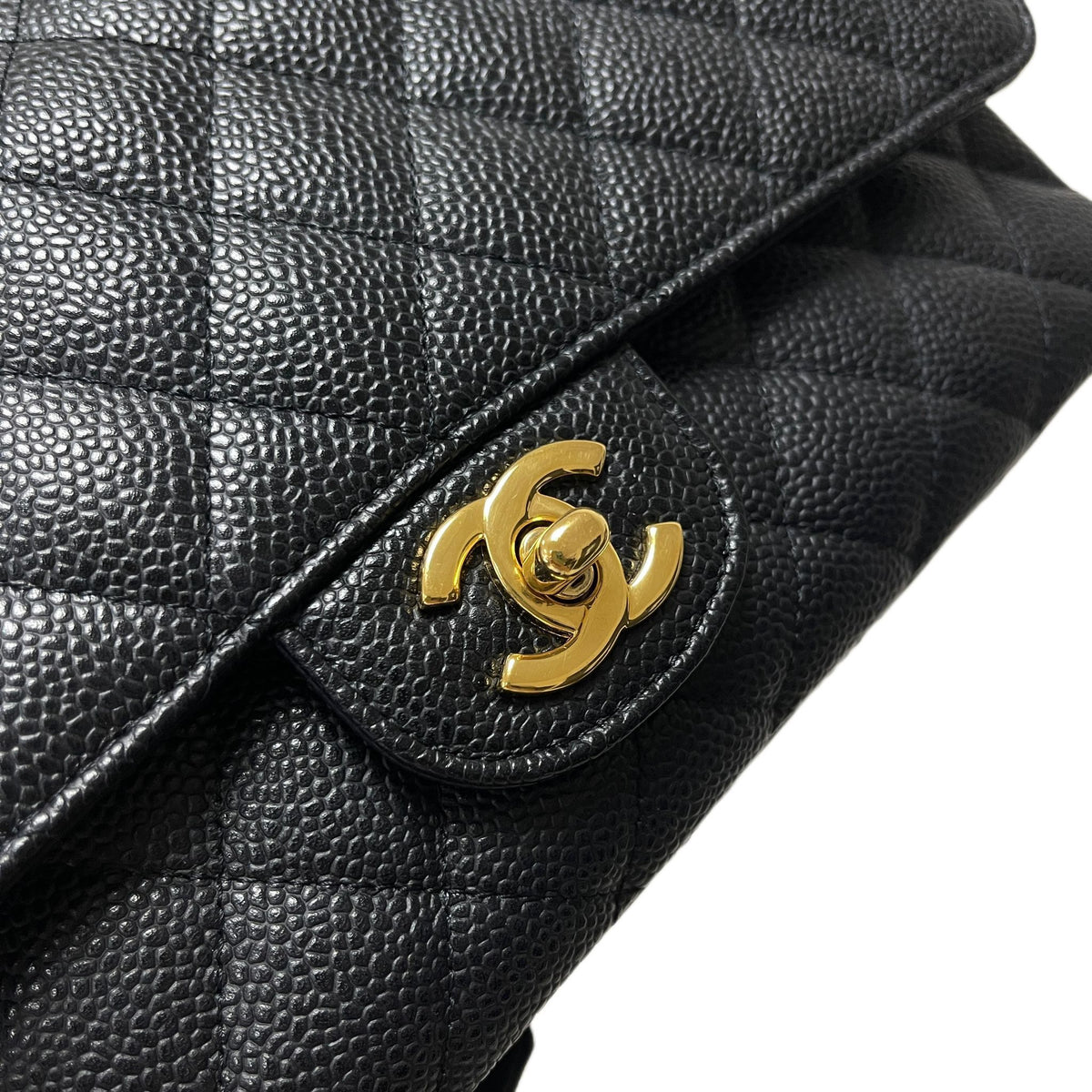 Classic Double Flap Caviar Medium Black GHW