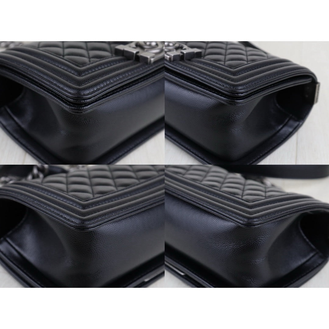 Excellent（Rank SA）｜CHANEL Caviar Skin  LeBoy Chain Shoulder Bag Small Black  Made In 2019-2020Year｜S25042308