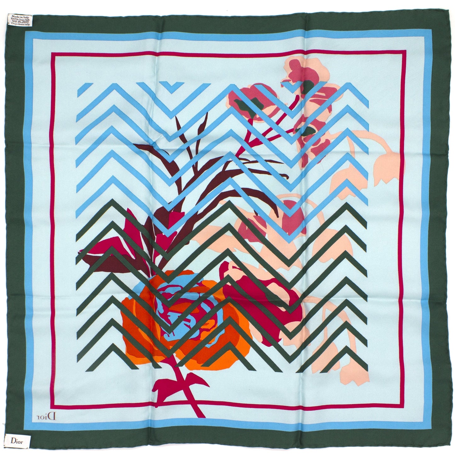 Dior Silk Floral Scarf 45 cm * 45 cm