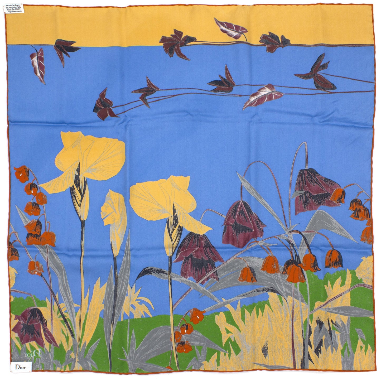 Dior Silk Floral Scarf 45cm * 45cm