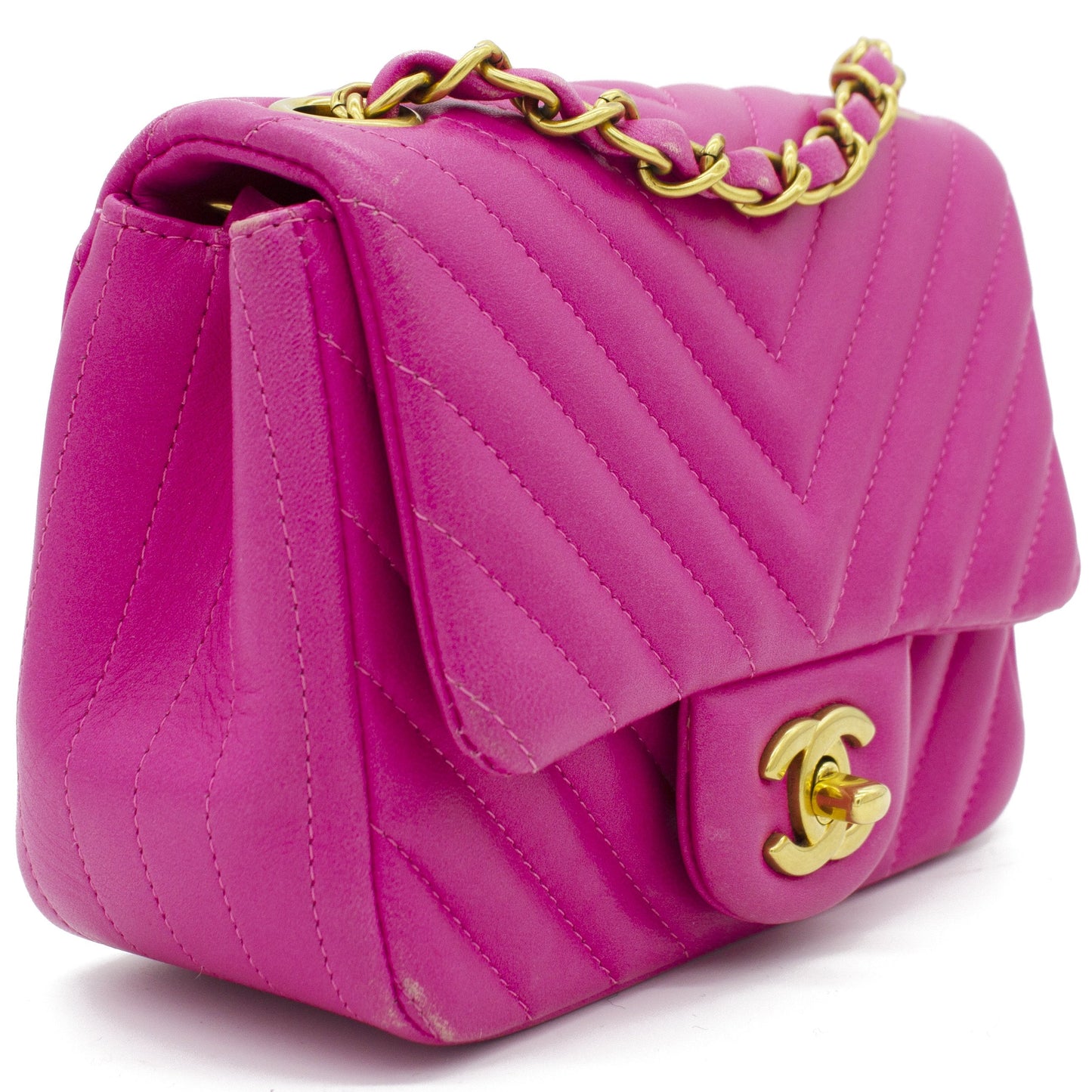Chanel Chevron Mini Square Flap Bag