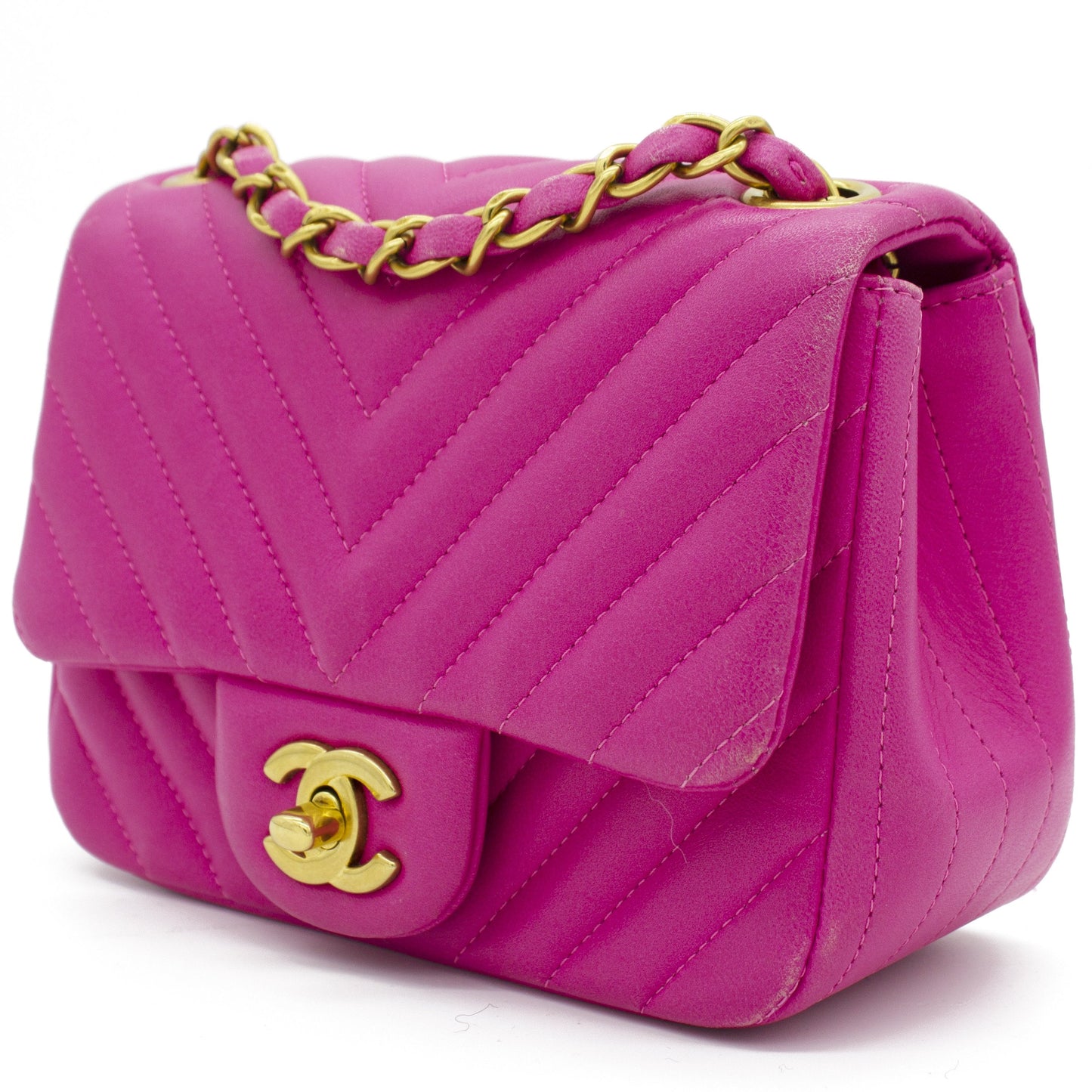 Chanel Chevron Mini Square Flap Bag