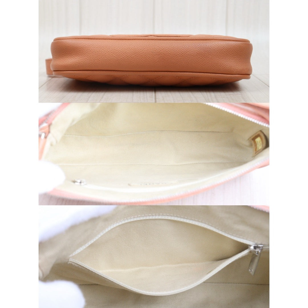 Very Good ( Rank A)｜ CHANEL Caviar Skin Calf Leather Shoulder Bag Pink Made In 2008～2009Year｜Y25061701