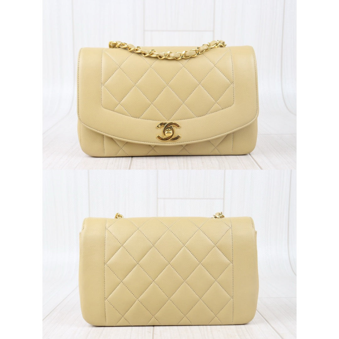 Good ( Rank AB) ｜ CHANEL Matrasse Diana 22 Lamb Skin  Chain Bag Made in 1991-1994Year｜W24082802