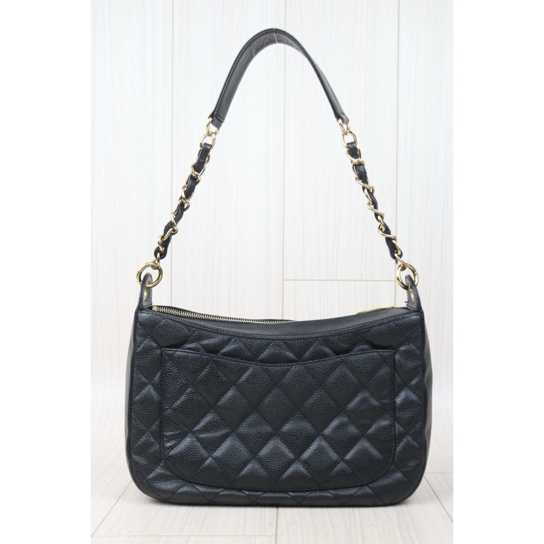 Good ( Rank AB)｜ CHANEL Half Moon Shoulder Bag Black Made In 2004-2005Year  ｜VT25030113