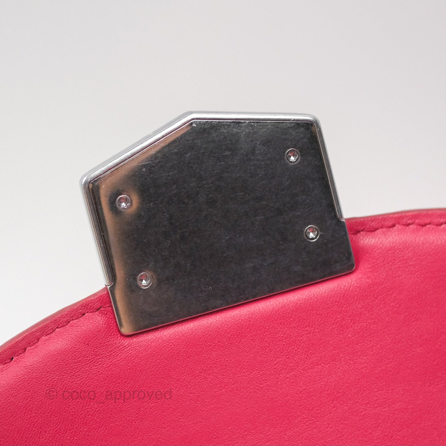 Celine Small Trotteur Crossbody Bag Grained Calfskin Dark Pink