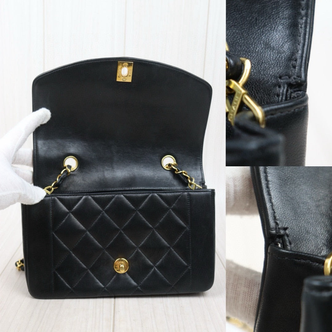 Good ( Rank AB)｜ CHANEL Matrasse Diana 22 Lamb Skin  Chain Bag Made in 1996-1997 Year｜24120801