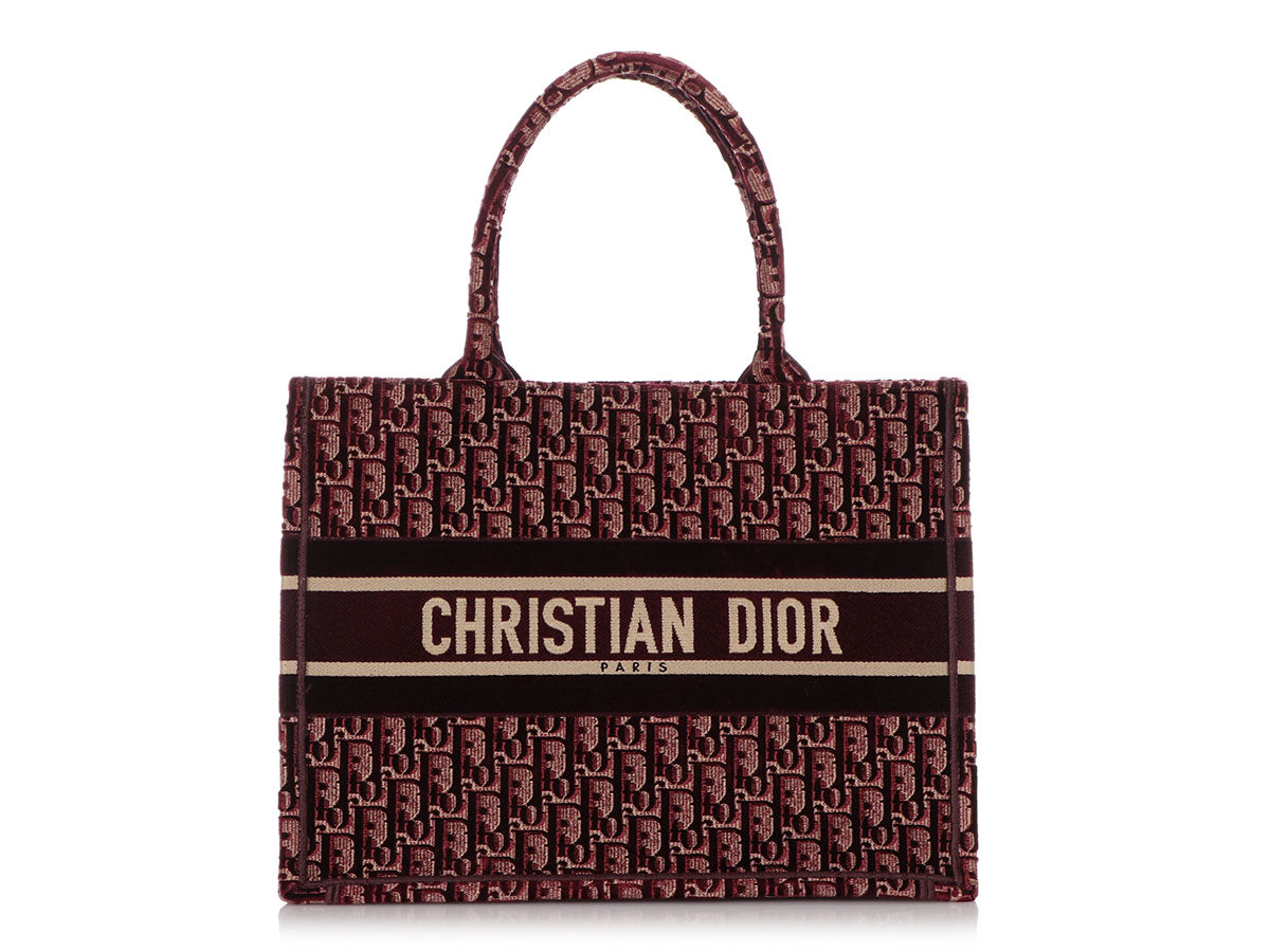 Dior Burgundy Oblique Book Tote