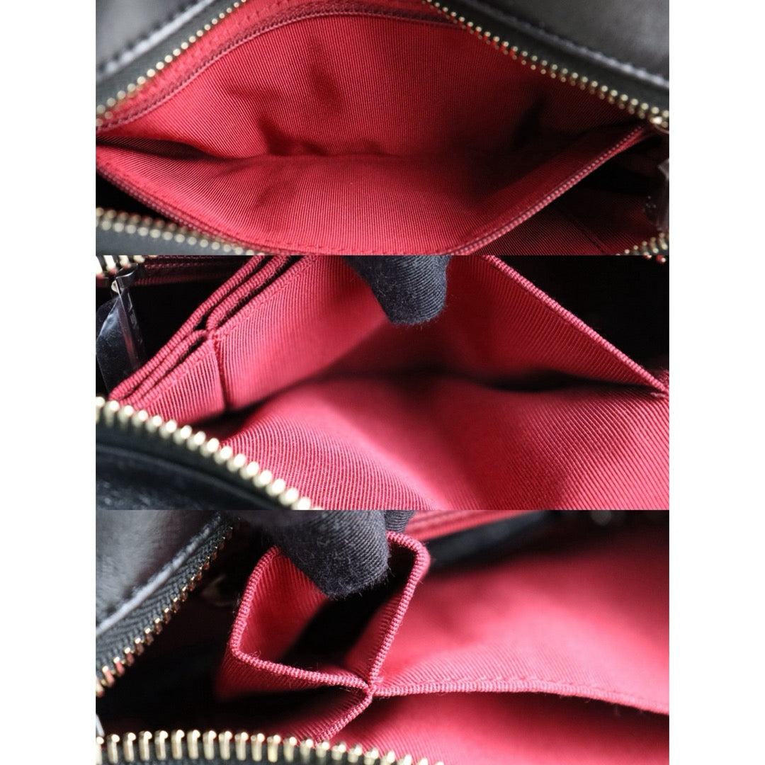 Very Good ( Rank A) ｜CHANEL PM Gabrielle Aged Calfskin Shoulder Bag Black Made in 2018 Year｜S25061201